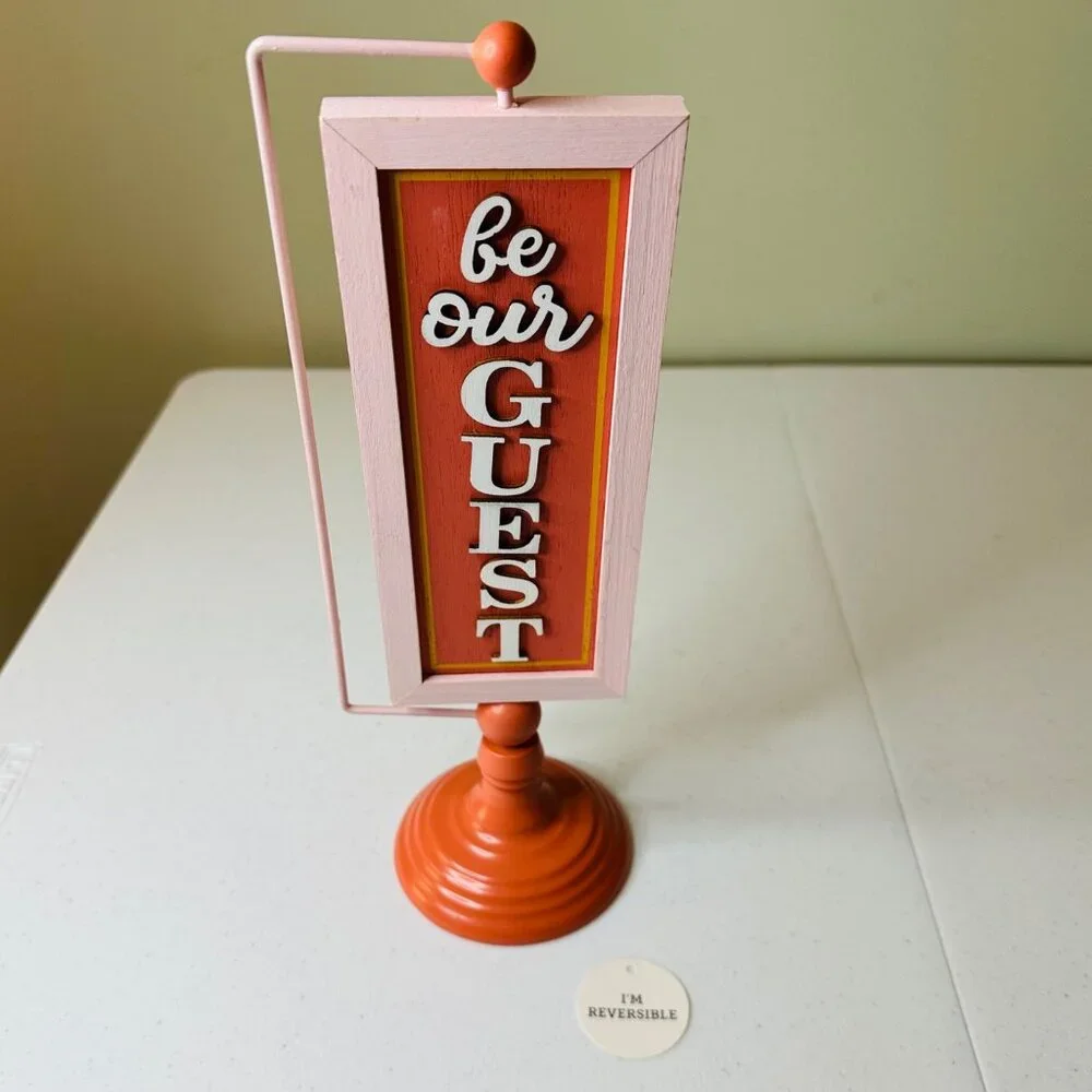 Reversible Sign With Messages "Choose Kindness" & "Be Our Guest" Home Decoration - Picture 11 of 12